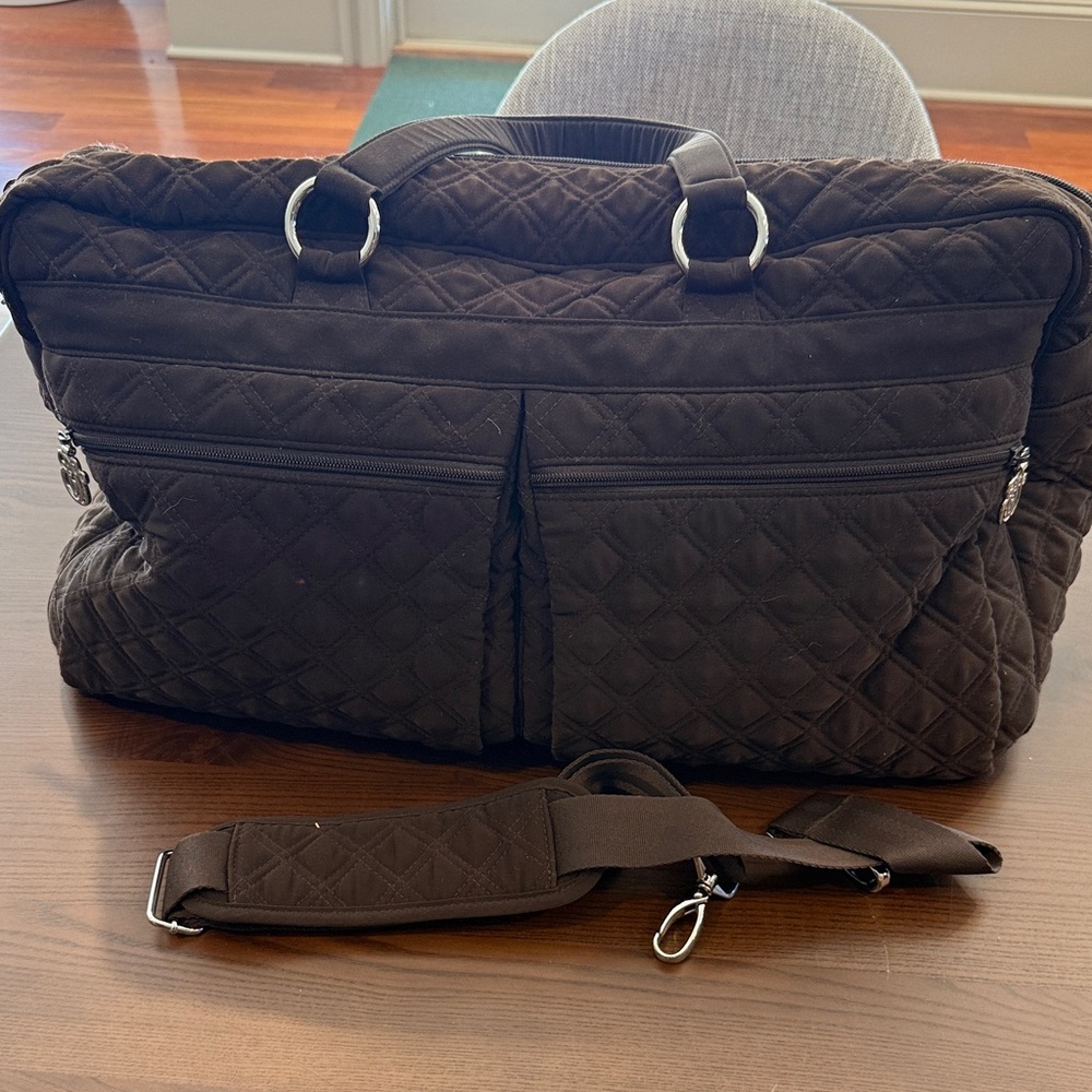 Vera Bradley Vintage Quilted Brown midsize Duffle